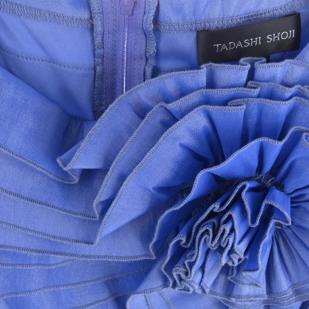 TADASHI SHOJI タダシショージ CY70358L ティアード コサージュ ロングドレス パープル系【中古】
