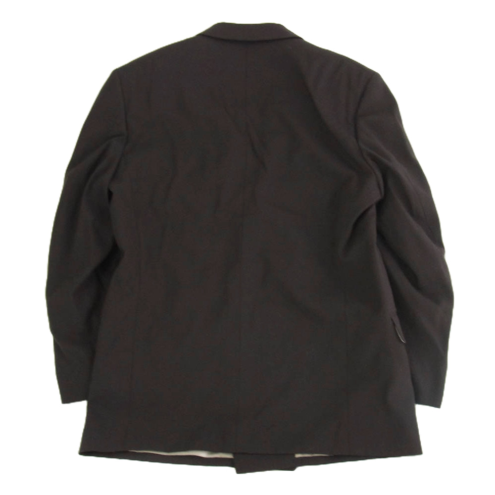 Christian Dior クリスチャンディオール 90s セットアップ スーツ ダブル ブレスト テーラード ジャケット テーパード タック スラックス パンツ ブラウン系 上下96/82/175【中古】