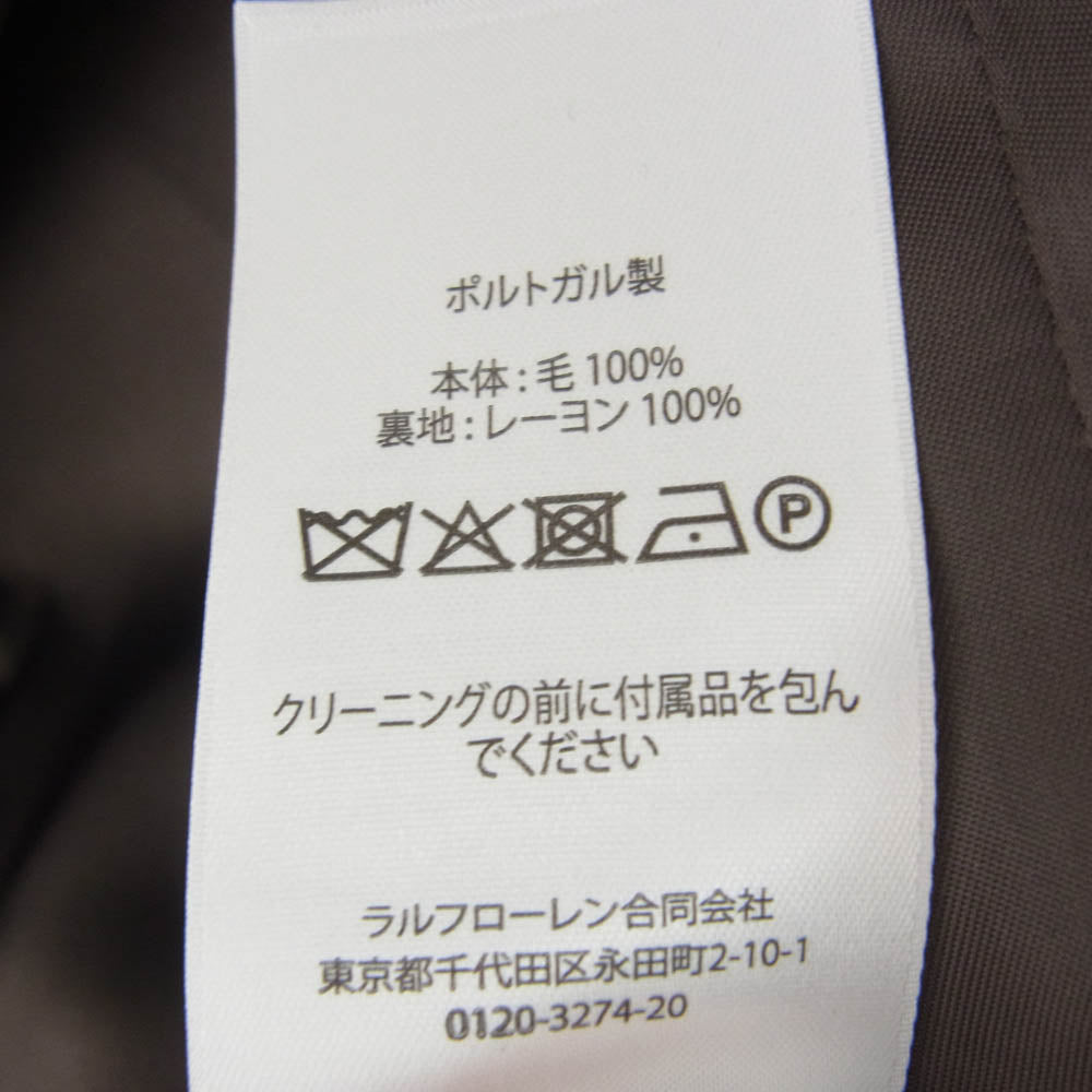 POLO RALPH LAUREN ポロ・ラルフローレン 千鳥格子 グレンチェック ウール ダブル チェスター コート ブラウン系 2【中古】