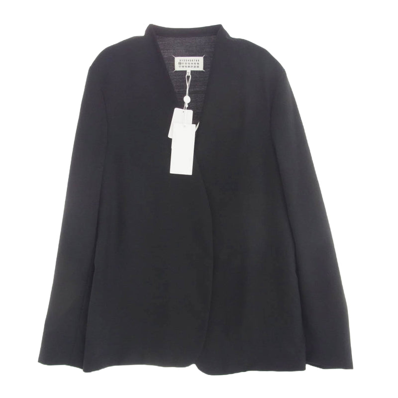 MAISON MARGIELA メゾンマルジェラ S50BN0447 No Collar Jacket S.U 10ライン ノーカラー ジャケット ブラック系 50【極上美品】【中古】