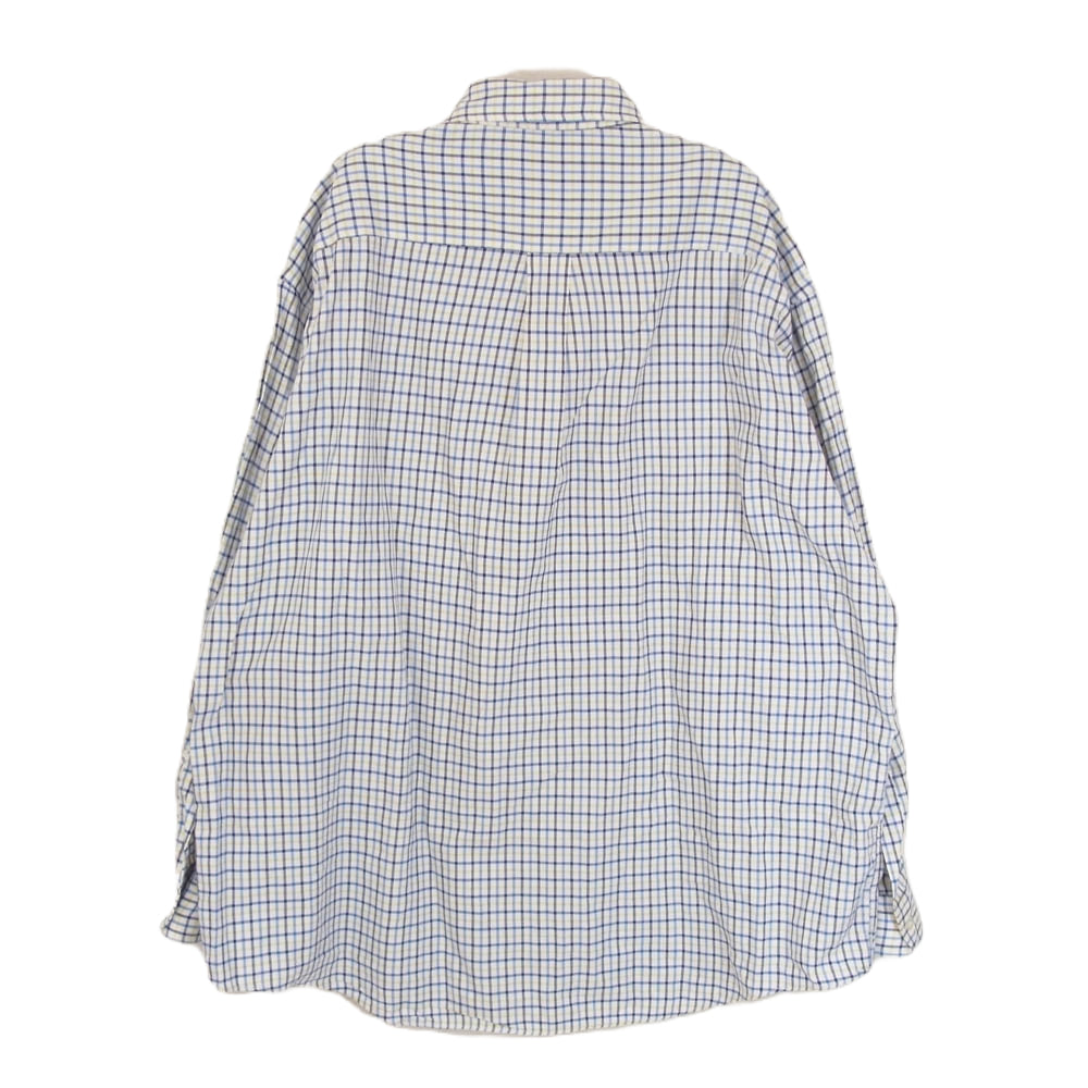 古着 Brooks Brothers ブルックスブラザーズ USA製 チェック柄 長袖 ボボタンダウン コットンシャツ M ホワイト メンズ Brooks Brothers ブルックスブラザーズ ボタンダウン 長袖 シャツ