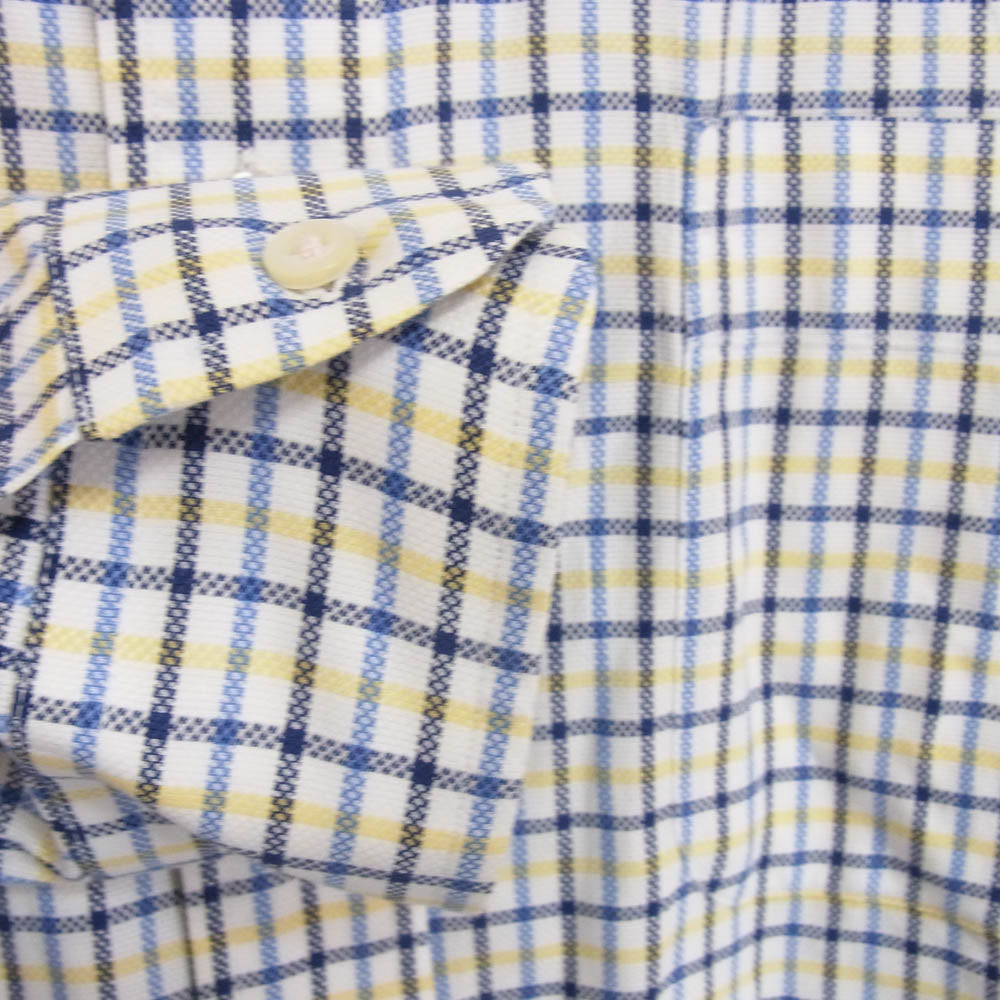 Brooks Brothers ブルックスブラザーズ ボタンダウン 長袖 シャツ チェック柄 ブルー系 XL【中古】
