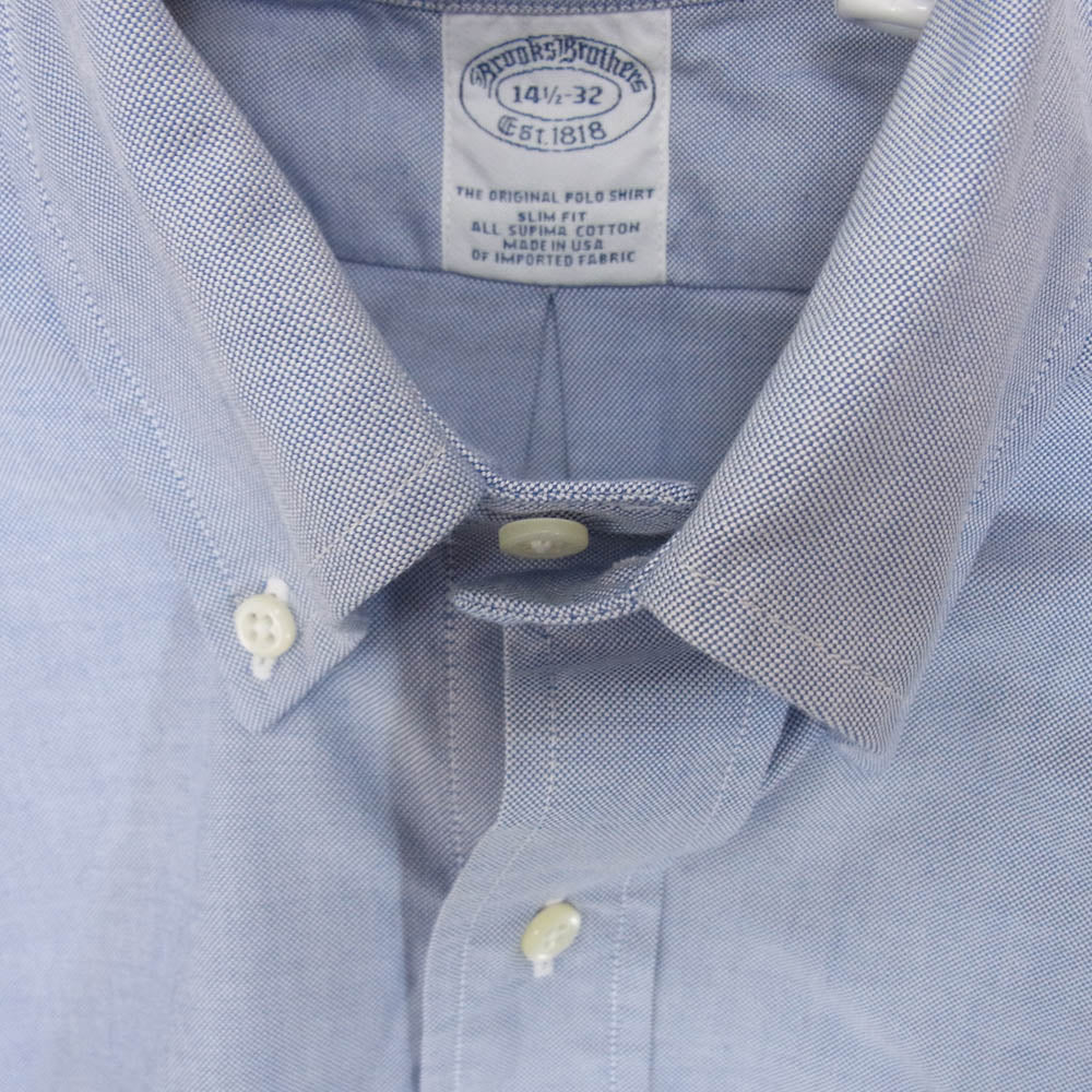 Brooks Brothers ブルックスブラザーズ ボタンダウン 長袖 シャツ ブルー系 14 1/2  32【中古】
