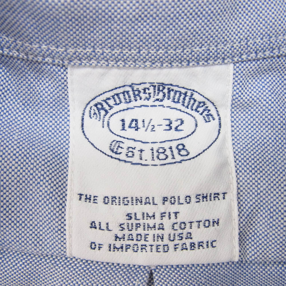 Brooks Brothers ブルックスブラザーズ ボタンダウン 長袖 シャツ ブルー系 14 1/2  32【中古】