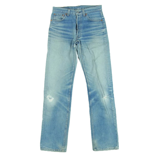 Levi's リーバイス 90s USA製 501 ストレート デニム パンツ ボタンフライ ボタン裏刻印552 インディゴブルー系 W30 L36【中古】