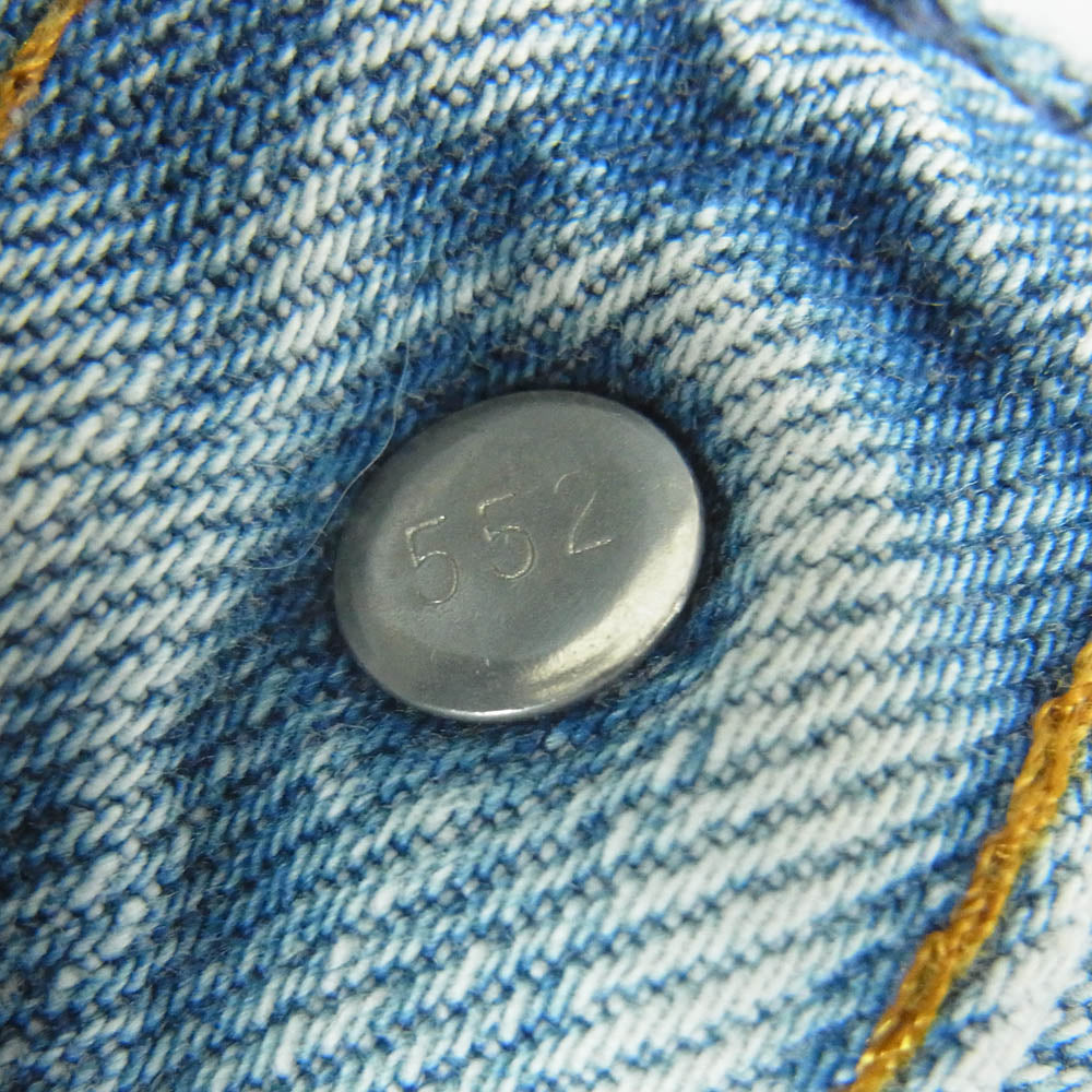 Levi's リーバイス 90s USA製 501 ストレート デニム パンツ ボタンフライ ボタン裏刻印552 インディゴブルー系 W30 L36【中古】