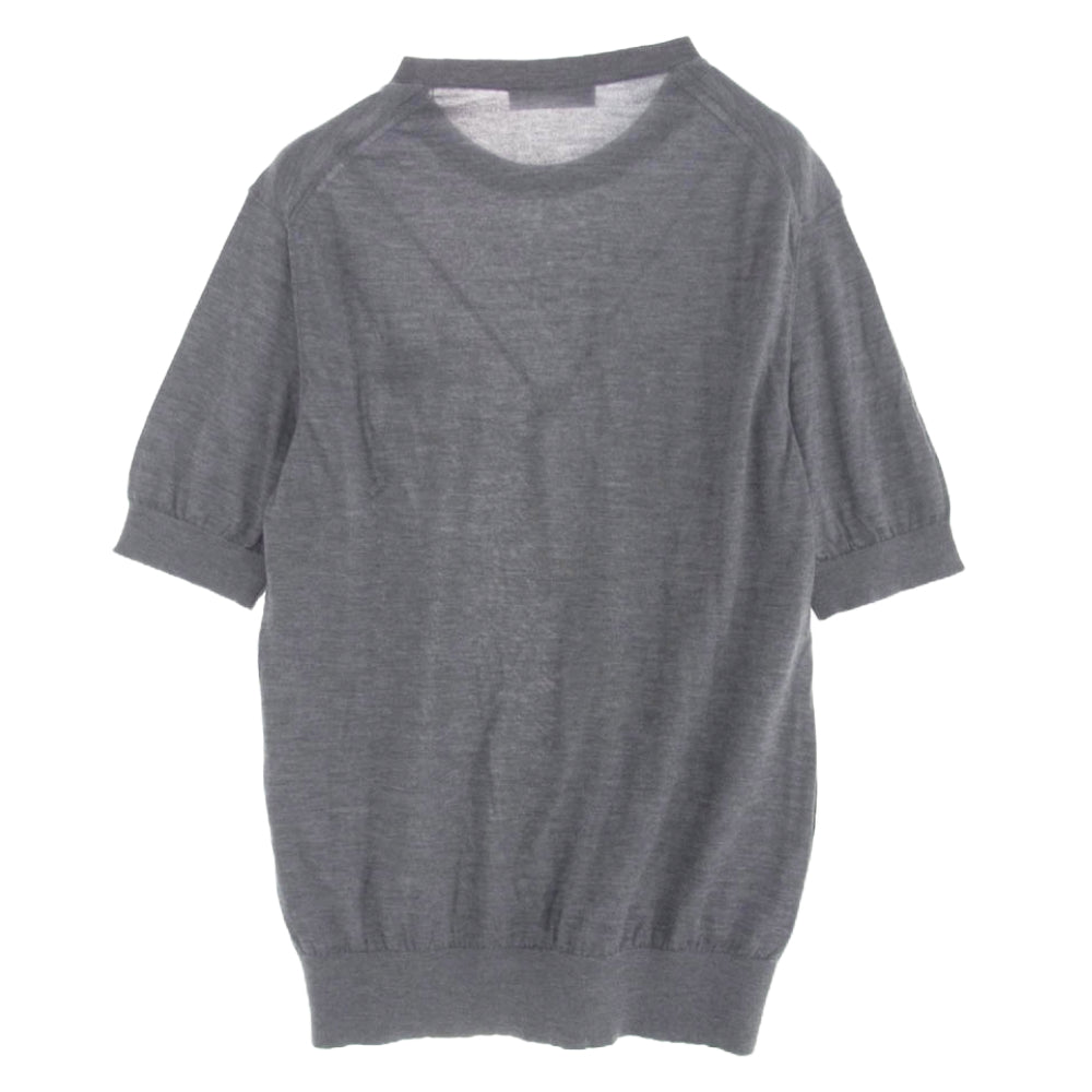 DOLCE&GABBANA ドルチェアンドガッバーナ ニット 半袖 Tシャツ ワッペン デザイン グレー系 サイズ不明【中古】