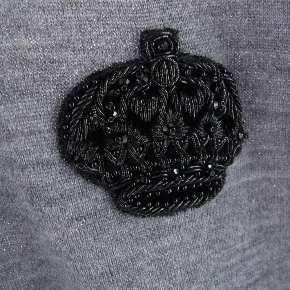 DOLCE&GABBANA ドルチェアンドガッバーナ ニット 半袖 Tシャツ ワッペン デザイン グレー系 サイズ不明【中古】