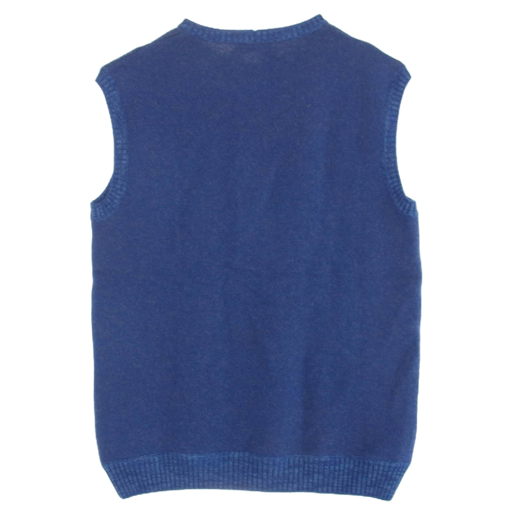 ヌメロヴェントゥーノ 18AW イタリア製 モヘヤ カシミヤ 混 MOTEL デザイン ニット ベスト 50【新古品】【未使用】【中古】