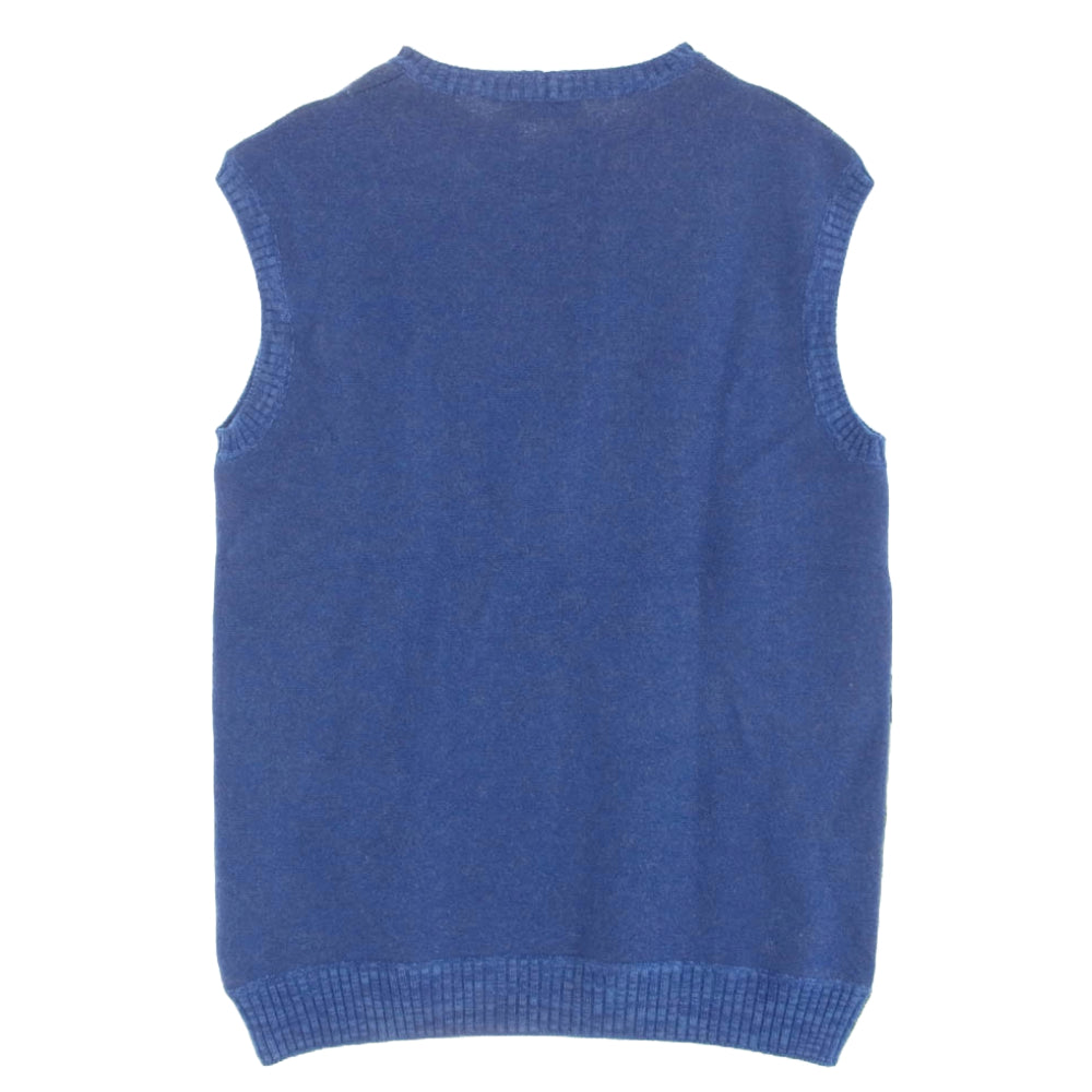 ヌメロヴェントゥーノ 18AW イタリア製 モヘヤ カシミヤ 混 MOTEL デザイン ニット ベスト 48【新古品】【未使用】【中古】