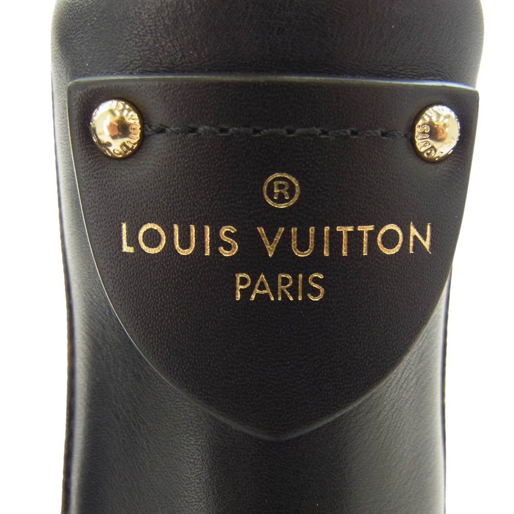 LOUIS VUITTON ルイ・ヴィトン 1A8949 LV ボブールライン モノグラム カーフ ブーツ サイドゴア ヒール ブーツ ブラック系 34.5【中古】