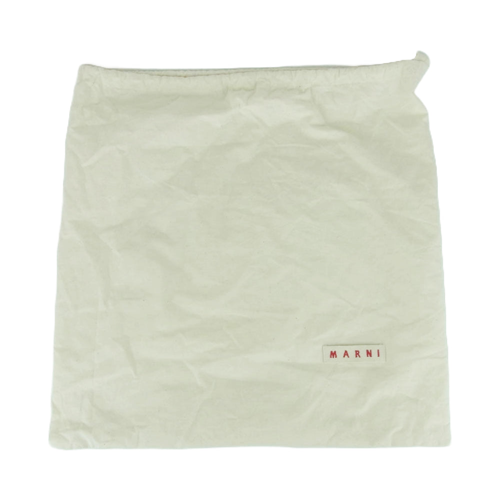 MARNI マルニ ターンロック ウール レザー ハンドバッグ イタリア製 ブラック系【中古】