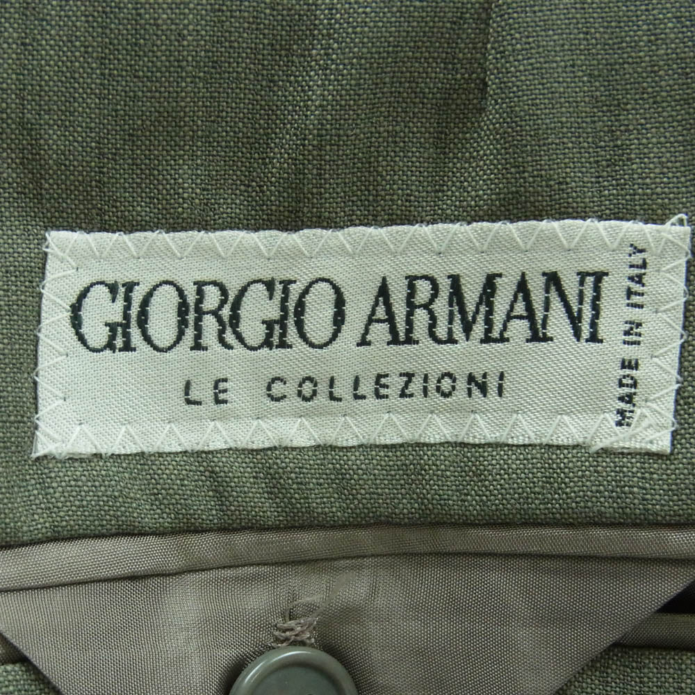 GIORGIO ARMANI ジョルジオアルマーニ 4875 イタリア製 スーツ 2B テーラード ジャケット グレイッシュグリーン系 50【中古】