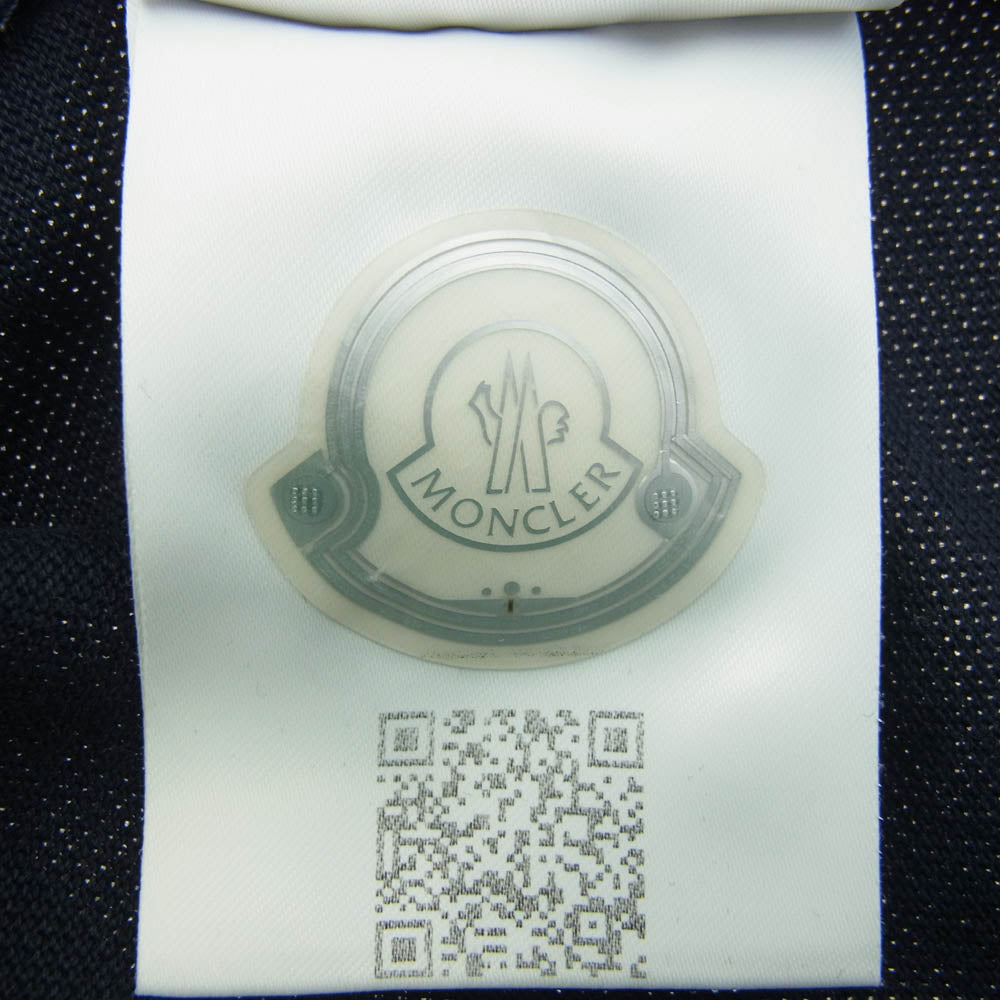 MONCLER モンクレール MAGLIA POLO MANICA CORTA ロゴ ワッペン 半袖 ポロシャツ ネイビー ネイビー系 M【中古】