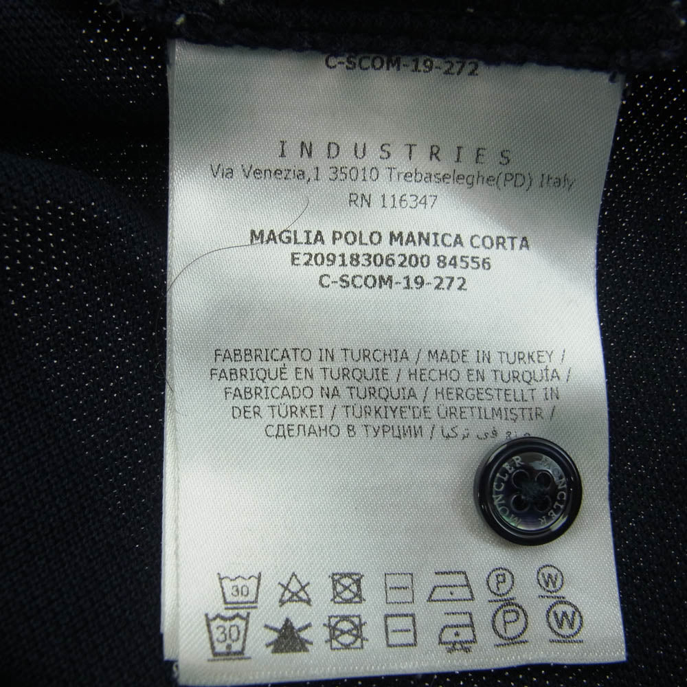 MONCLER モンクレール MAGLIA POLO MANICA CORTA ロゴ ワッペン 半袖 ポロシャツ ネイビー ネイビー系 M【中古】