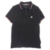 MONCLER モンクレール E10918345600 84556 MAGLIA POLO MANICA CORTA ロゴ ワッペン 半袖 ポロシャツ ブラック ブラック系 M【中古】