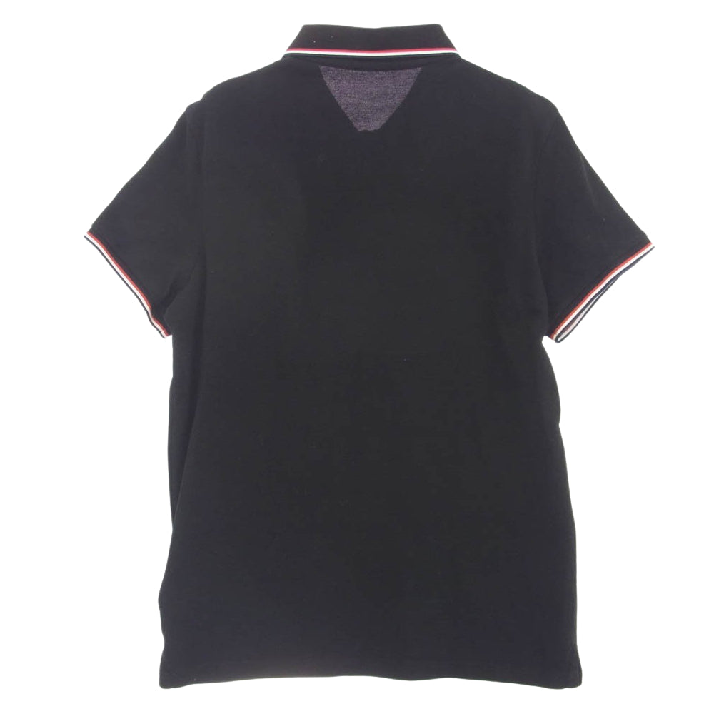 MONCLER モンクレール E10918345600 84556 MAGLIA POLO MANICA CORTA ロゴ ワッペン 半袖 ポロシャツ ブラック ブラック系 M【中古】