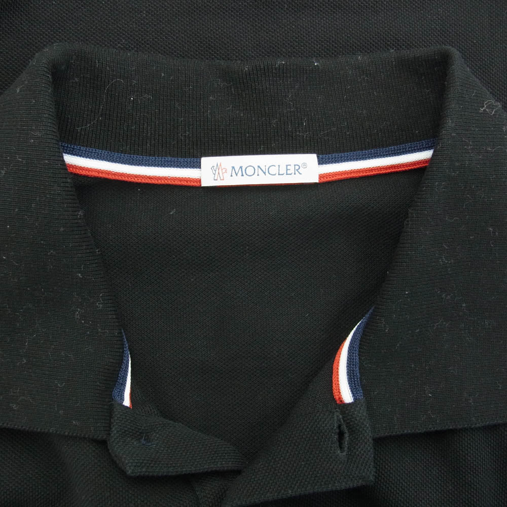 MONCLER モンクレール E10918345600 84556 MAGLIA POLO MANICA CORTA ロゴ ワッペン 半袖 ポロシャツ ブラック ブラック系 M【中古】
