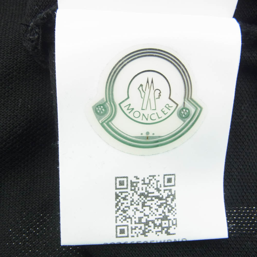 MONCLER モンクレール E10918345600 84556 MAGLIA POLO MANICA CORTA ロゴ ワッペン 半袖 ポロシャツ ブラック ブラック系 M【中古】