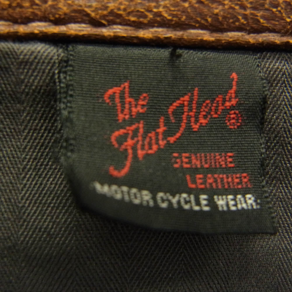 THE FLAT HEAD ザフラットヘッド 鹿革 ディアスキン ウエスタンシャツ レザージャケット ブラウン系 38【中古】
