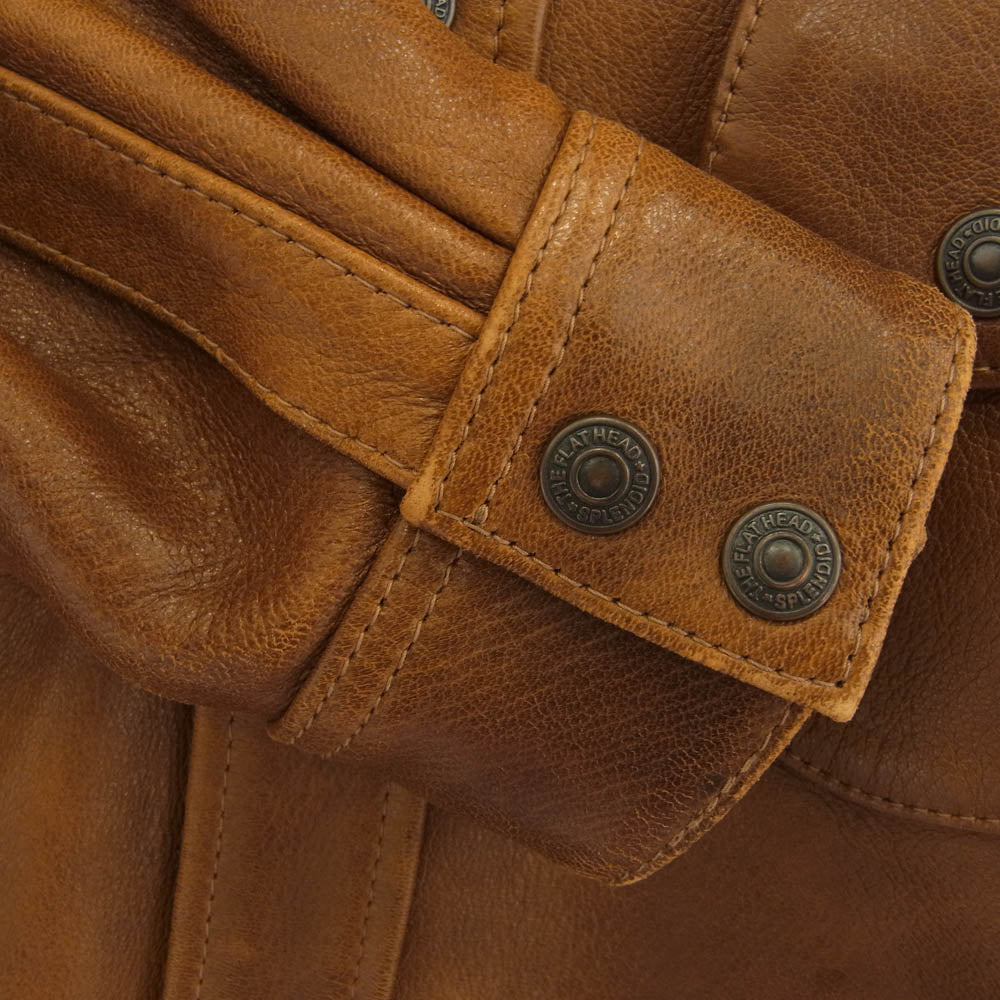 THE FLAT HEAD 鹿革 ディアスキン レザージャケット 38 THE FLAT HEAD
