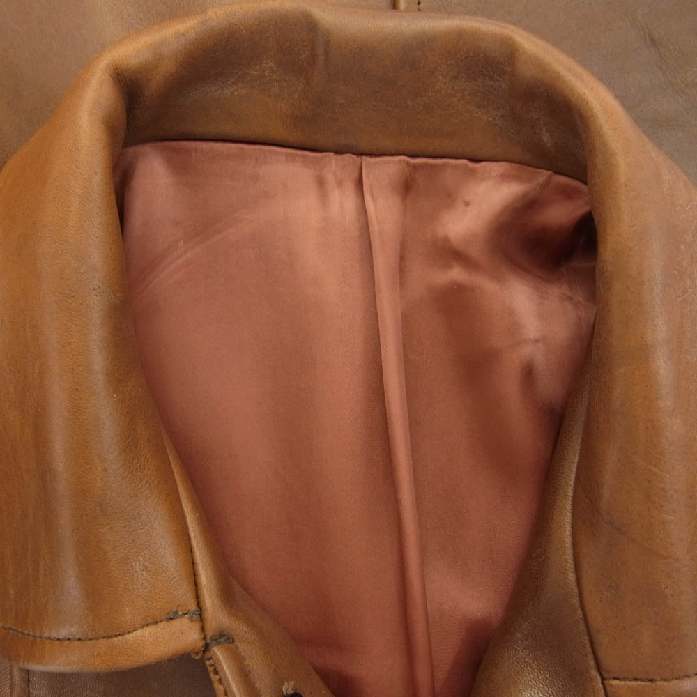 TENDERLOIN テンダーロイン T-HIDE ホースハイド レザージャケット ブラウン系 S【中古】