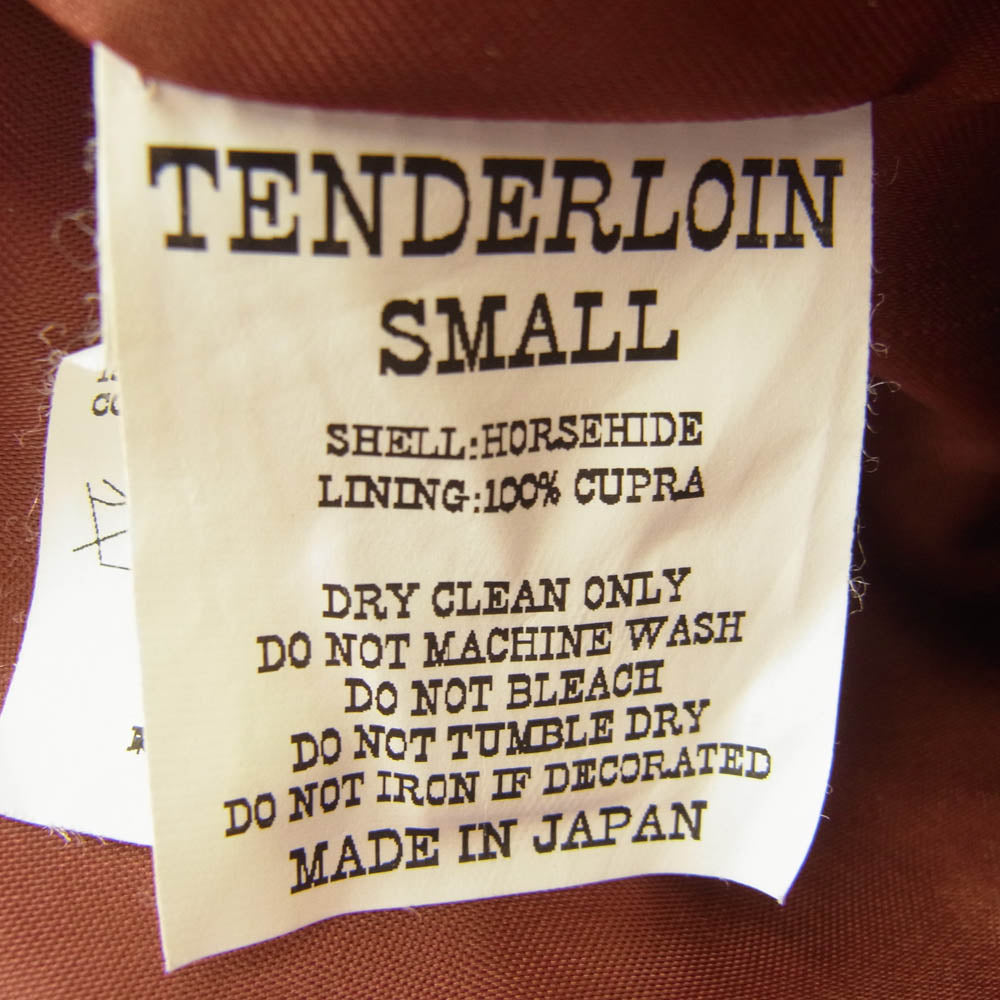 TENDERLOIN テンダーロイン T-HIDE ホースハイド レザージャケット ブラウン系 S【中古】