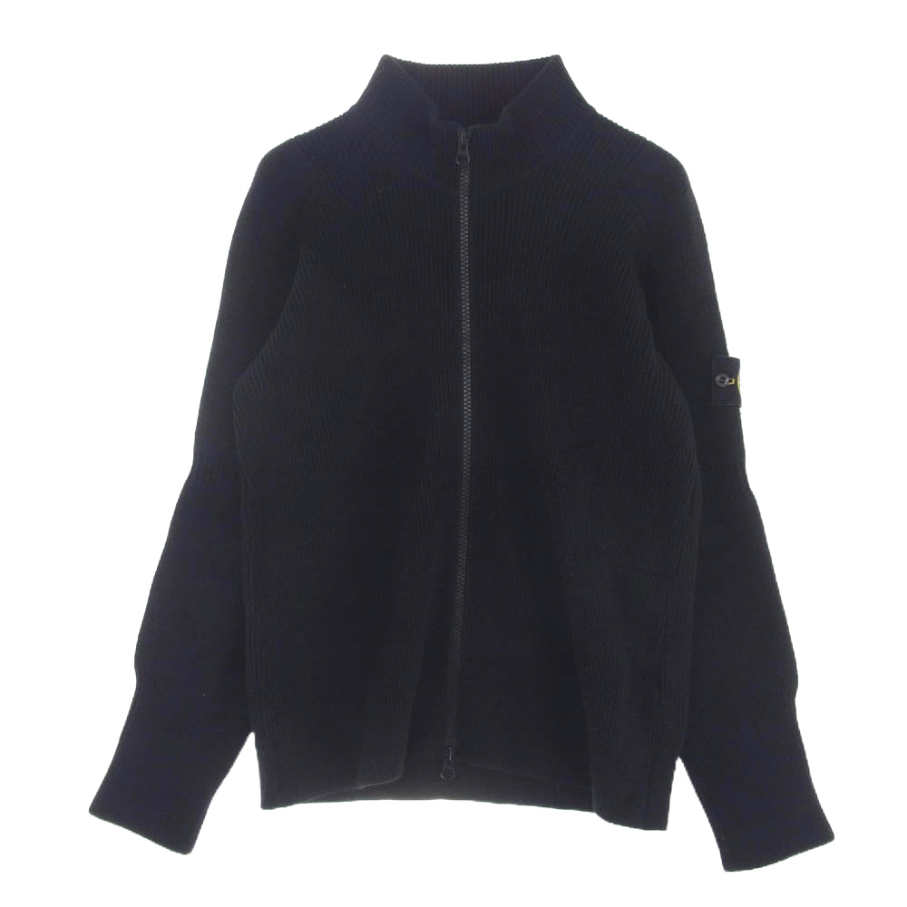 STONE ISLAND ストーンアイランド 21AW 7515553A7 国内正規品 Compass Badge Knitted Jacket ドライバーズ ニット ジップ ブルゾン ジャケット ブラック系 S【中古】