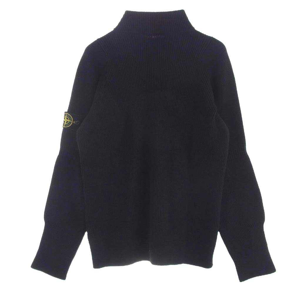 STONE ISLAND ストーンアイランド 21AW 7515553A7 国内正規品 Compass Badge Knitted Jacket ドライバーズ ニット ジップ ブルゾン ジャケット ブラック系 S【中古】