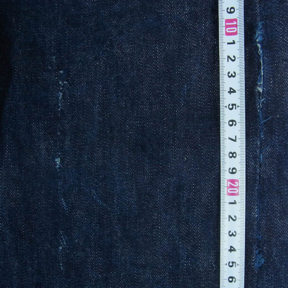 ジェットリンク ストレート デニム パンツ インディゴ ボタンフライ インディゴブルー系 W31 L35【中古】