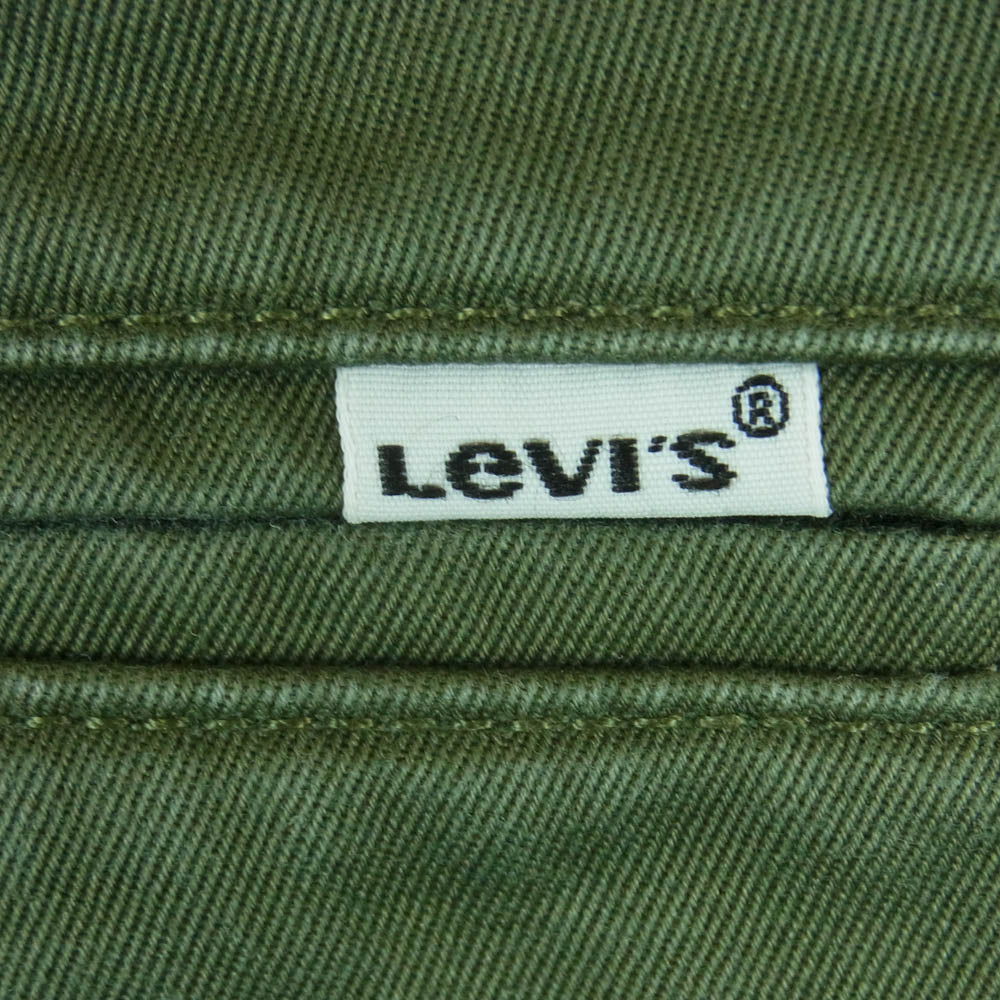 Levi's リーバイス コットン ストレート チノパンツ トラウザー パンツ バングラデシュ製 グリーン系 W29 L32【中古】