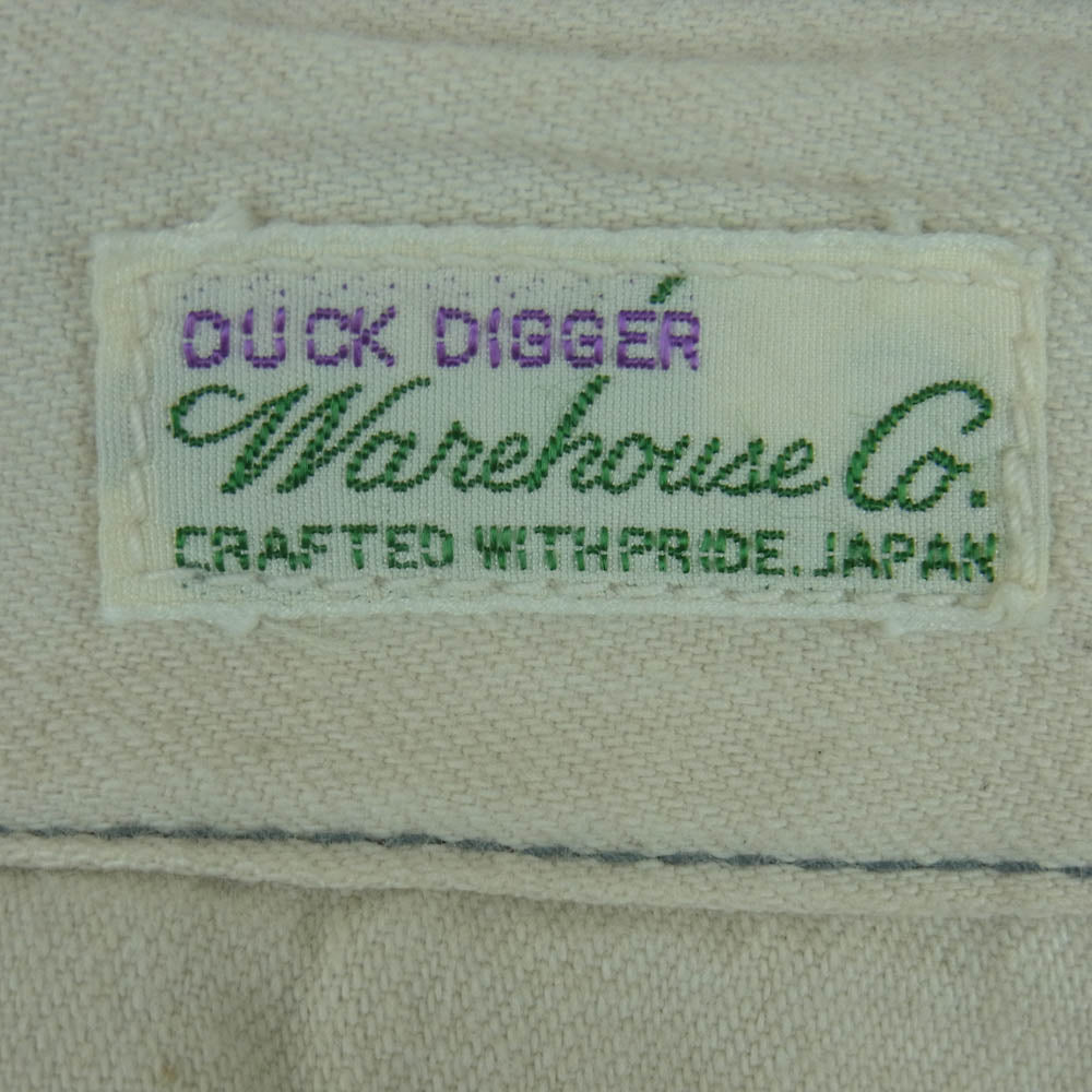 WAREHOUSE ウエアハウス ダックディガー コットン ストレート チノ トラウザー パンツ 日本製 グレー系 青みのあるグレー系 30【中古】