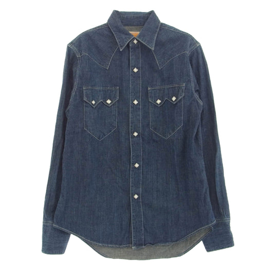 SUGAR CANE シュガーケーン デニム ウエスタン シャツ 長袖 インディゴブルー系 S【中古】