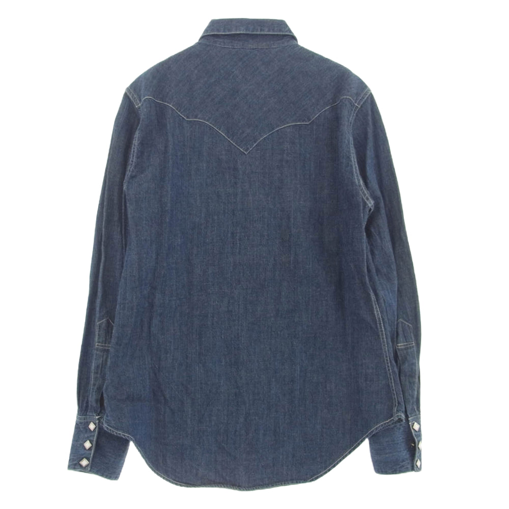 SUGAR CANE シュガーケーン デニム ウエスタン シャツ 長袖 インディゴブルー系 S【中古】