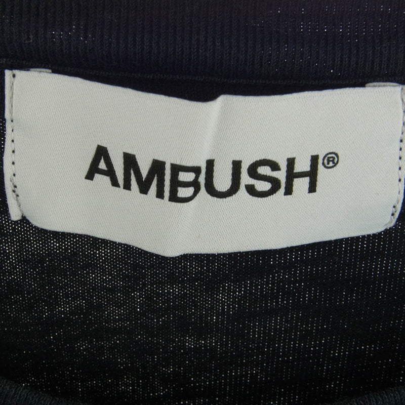 AMBUSH アンブッシュ ロゴプリント 半袖 ワンピース Tシャツ ブラック系【中古】