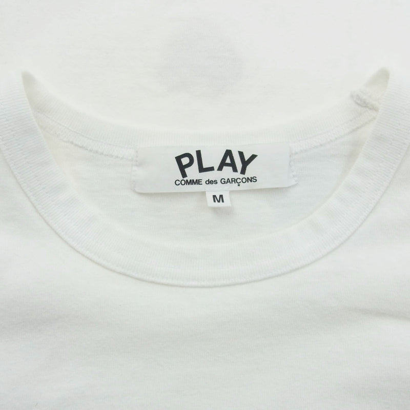 PLAY COMME des GARCONS プレイコムデギャルソン AD2020 AE-T201 × THE NORTH FACE ザノースフェイス ロゴプリント 半袖 カットソー Tシャツ ホワイト系 M【中古】