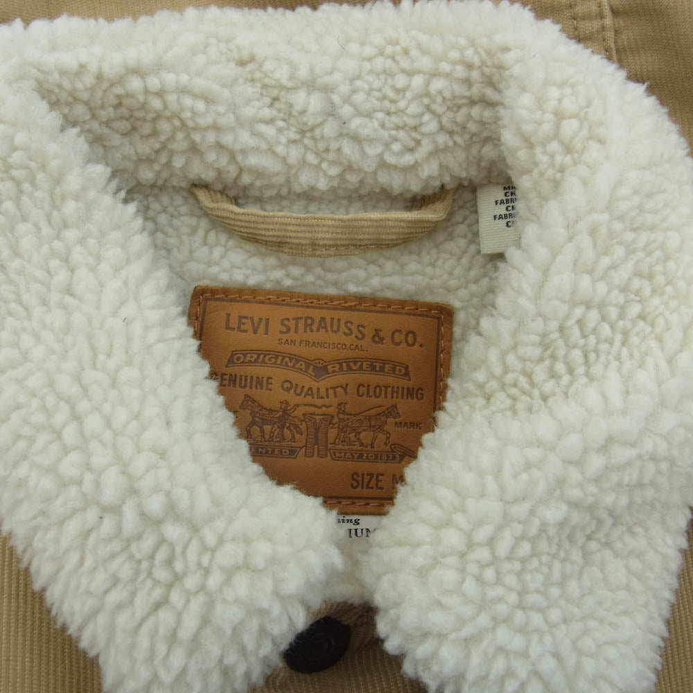Levi's リーバイス PREMIUM プレミアム PC9-16365-0066 ボアジャケット タイプ3 シェルパ トラッカー ジャケット ライトブラウン系 M【中古】