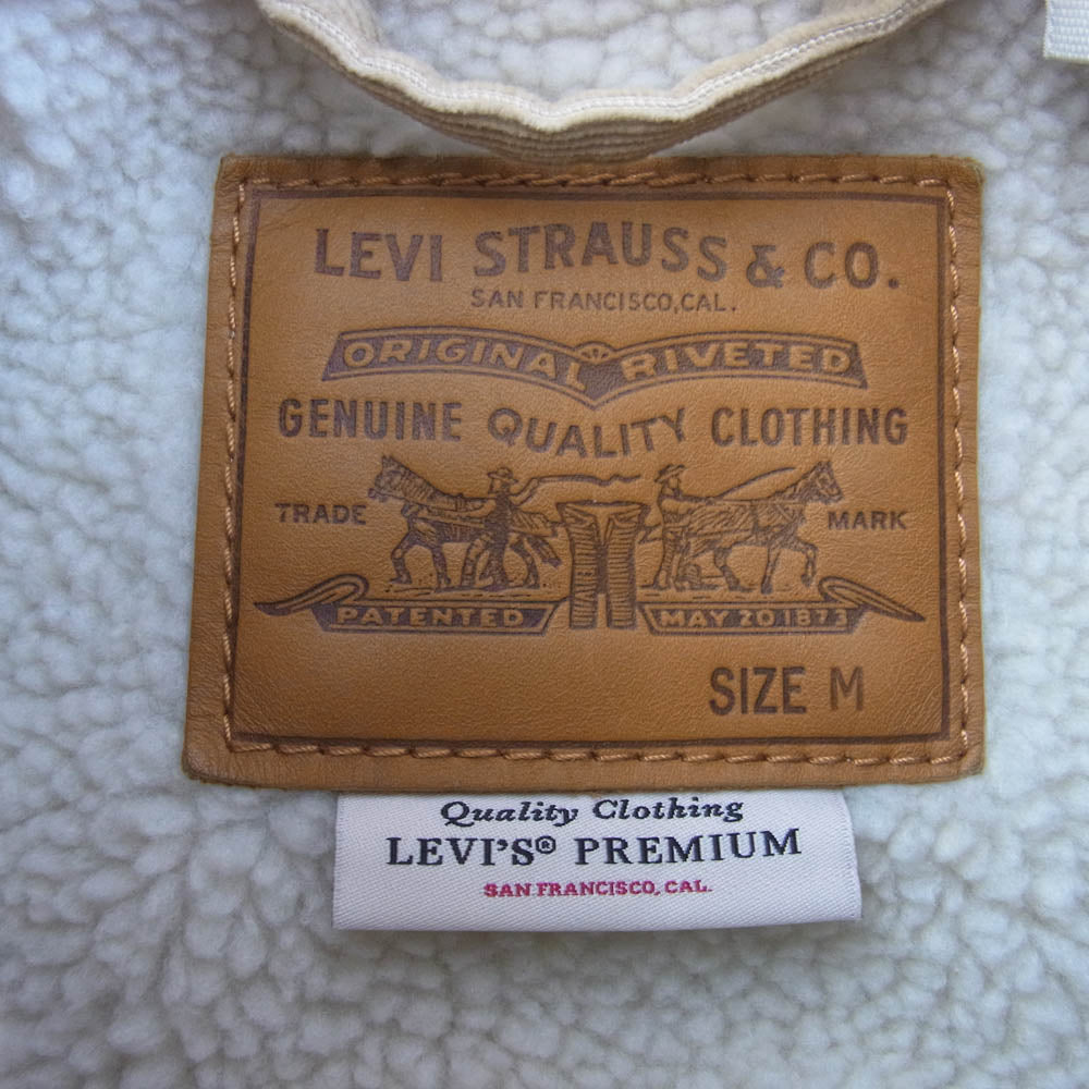 Levi's リーバイス PREMIUM プレミアム PC9-16365-0066 ボアジャケット タイプ3 シェルパ トラッカー ジャケット ライトブラウン系 M【中古】