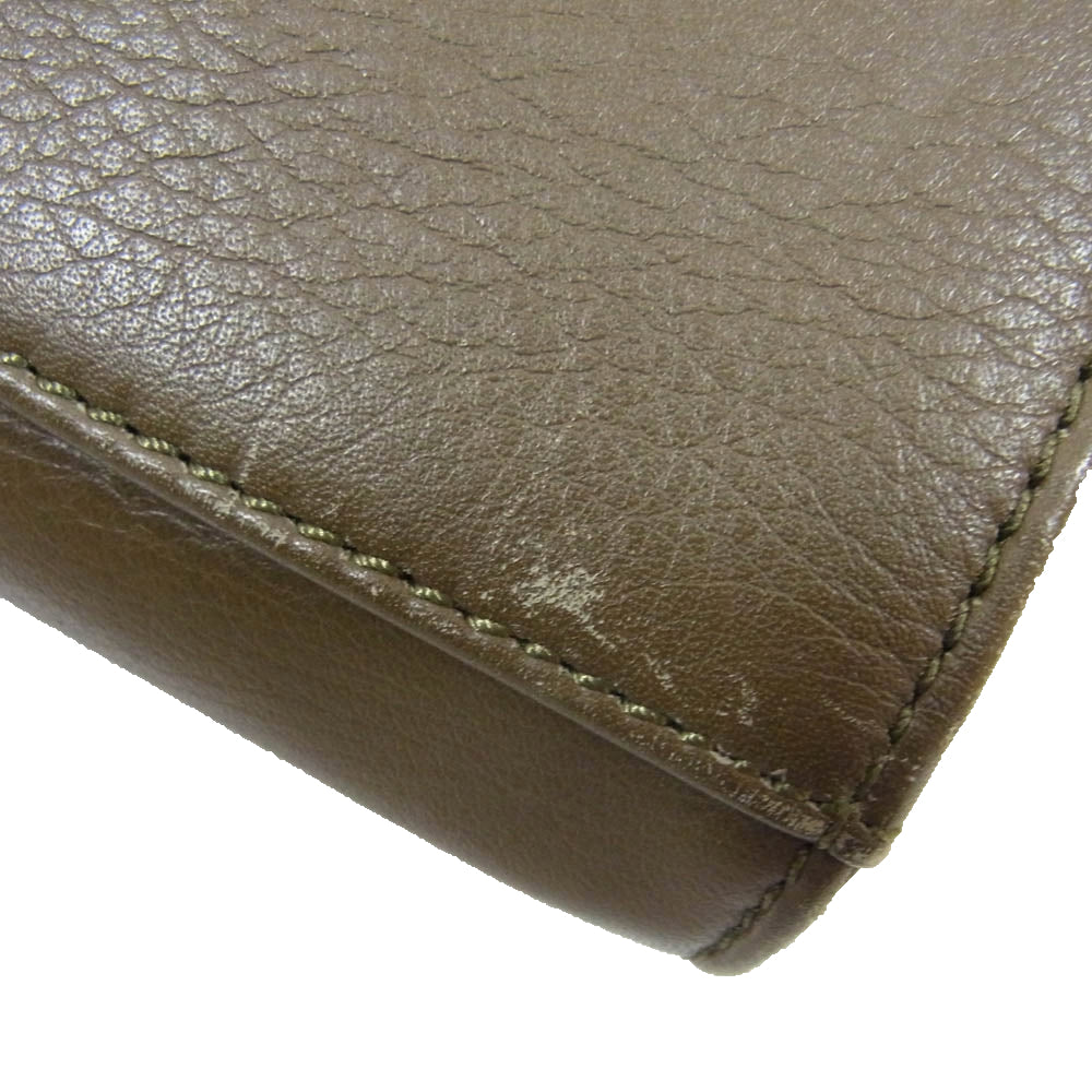 ザネラート レザー 2WAY ショルダー ハンド バッグ カーキ系【中古】