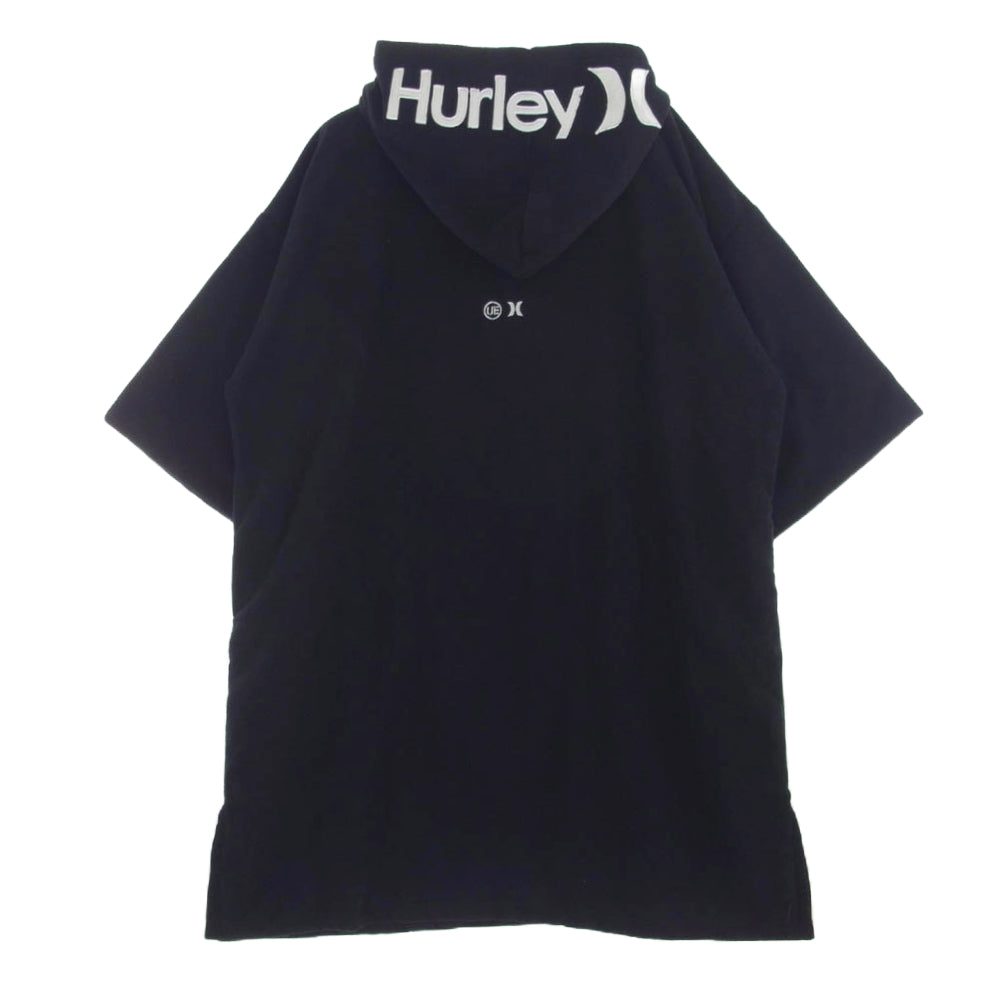 uniform experiment ユニフォームエクスペリメント 22SS C02MMI2201 × Hurley UE PONCHO パイル オーバーサイズ プルオーバーパーカー フーディー ポンチョ ブラック系 FREE【極上美品】【中古】
