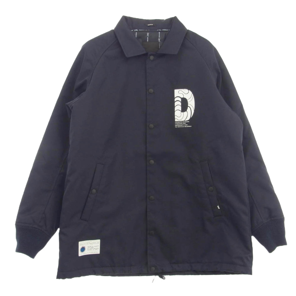 DENHAM デンハム 中綿 ナイロン コーチ ジャケット ネイビー系 XL【中古】