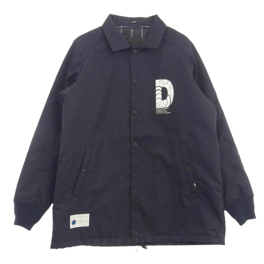 DENHAM デンハム 中綿 ナイロン コーチ ジャケット ネイビー系 XL【中古】