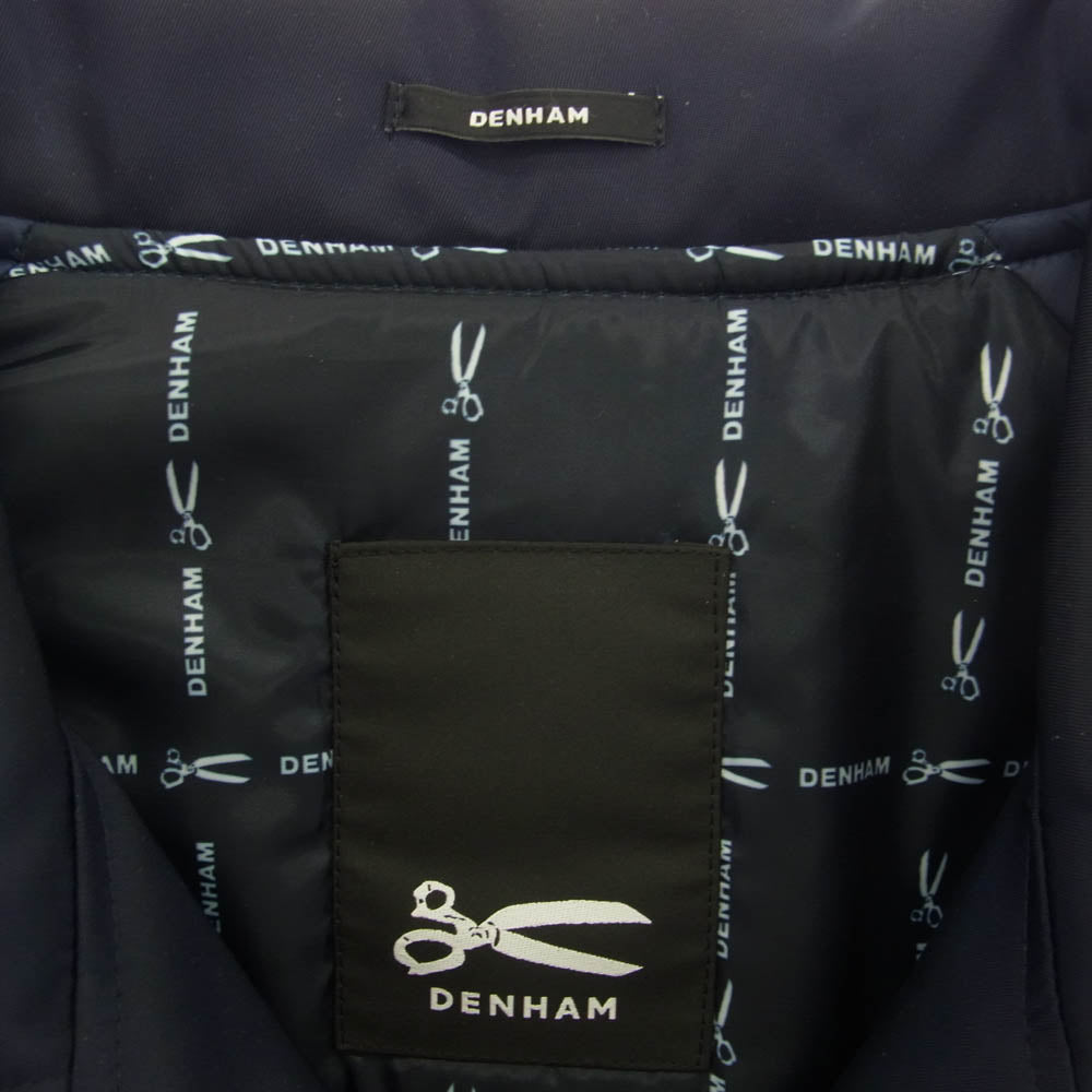 DENHAM デンハム 中綿 ナイロン コーチ ジャケット ネイビー系 XL【中古】