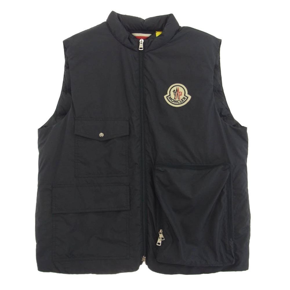 MONCLER モンクレール E10914338305 C0032 モンクレールジャパンタグ BOURGES GILET マルチポケット ダウン ベスト ダークネイビー系 5【中古】