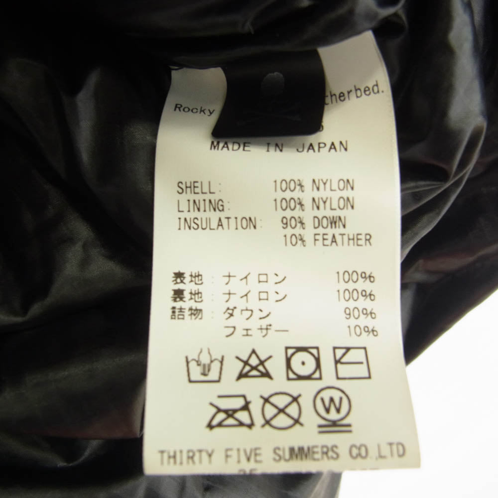 mastermind JAPAN マスターマインドジャパン × Rocky Mountain Featherbed ロッキーマウンテン フェザーベッド NS Parka スカル ロゴ 刺繍 ダウン ジャケット ブラック系 40【極上美品】【中古】