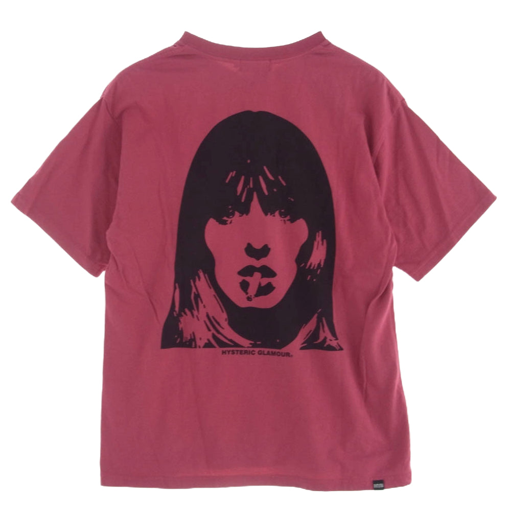 HYSTERIC GLAMOUR ヒステリックグラマー 02241CT42 STILL HEAVY SMOKER 半袖 Tシャツ ピンク系 M【中古】