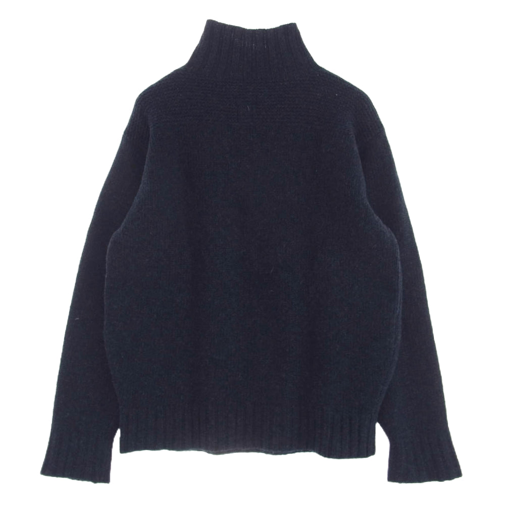 CORONA コロナ KetHole ハイネック ウール ニット セーター ネイビー系 L【中古】