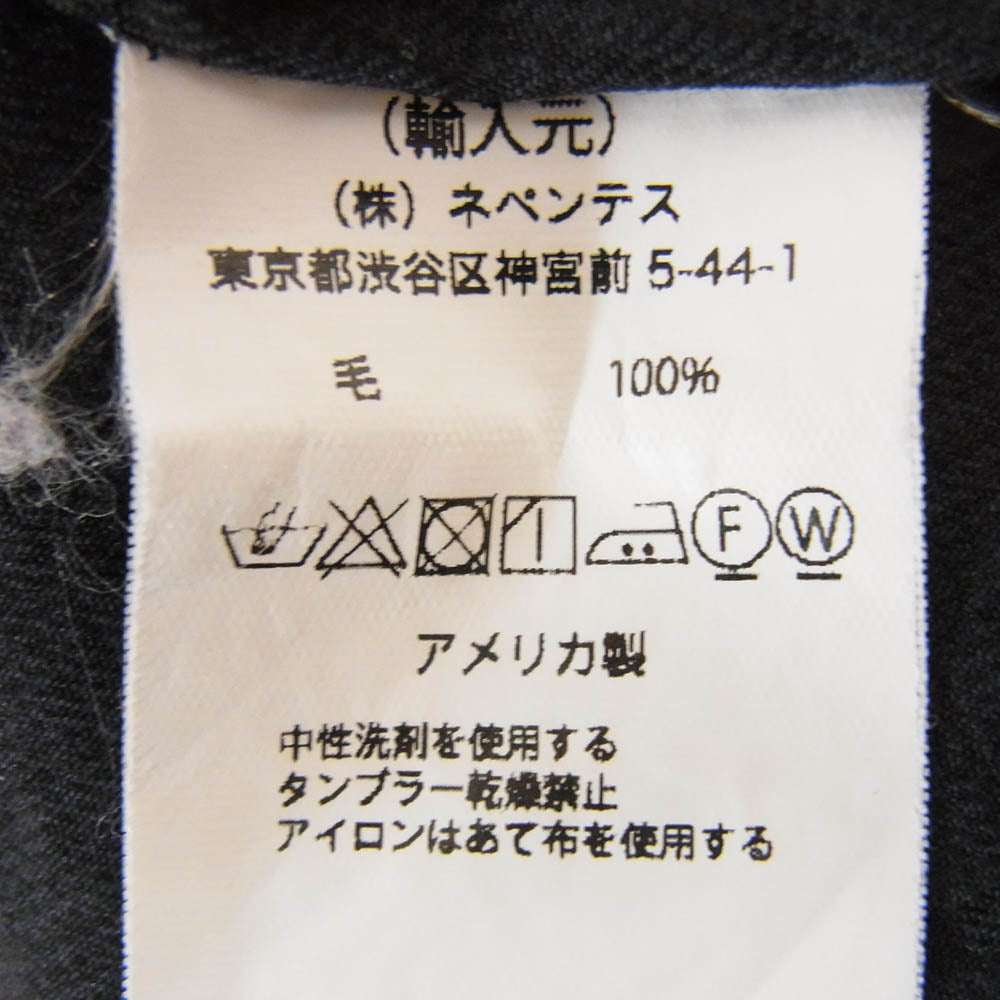 エーアイイー ウール チェック アメリカ製 ロングスリーブ 長袖 シャツ ブラック系 L【中古】