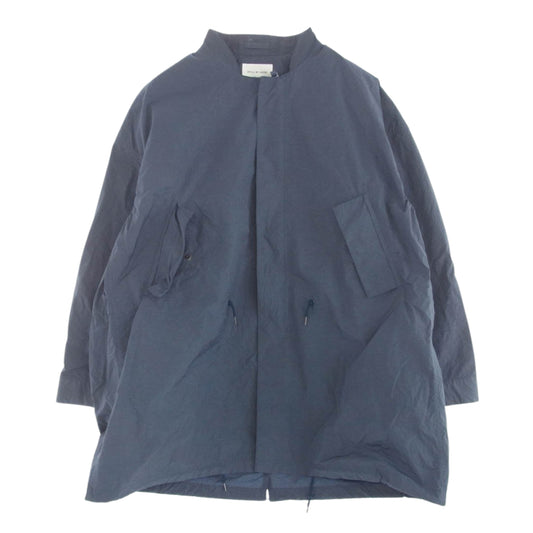 STILL BY HAND スティルバイハンド CO03201 Water-Repellent Crisp Nylon Coat スタンドカラー ナイロン コート ブルー系 48【中古】