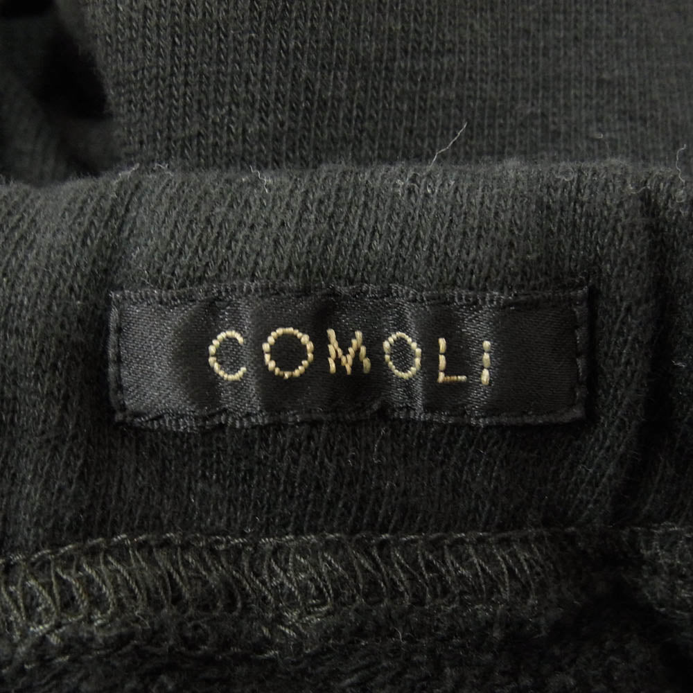 COMOLI コモリ 24SS Z01-05028 製品染 裏毛 パンツ インクブラック ブラック系 3【中古】